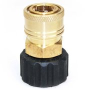 Interstate Pneumatics M22 Male Fitting x 3/8 Inch QC, Brass Coupler PW7154